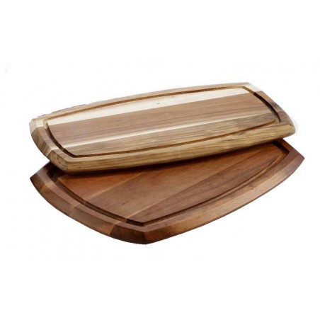 WOODEN SERVING BOARD WITH DIP BOWL (70ml BOWL) 180 x 362 x 20mm - 1