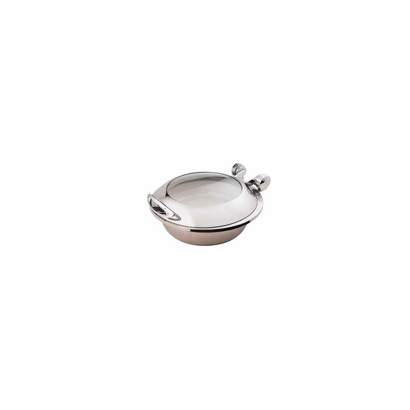 CHAFER INDUCTION ROUND SMART W WITH GLASS LID - 18/10 S/STEEL - 1