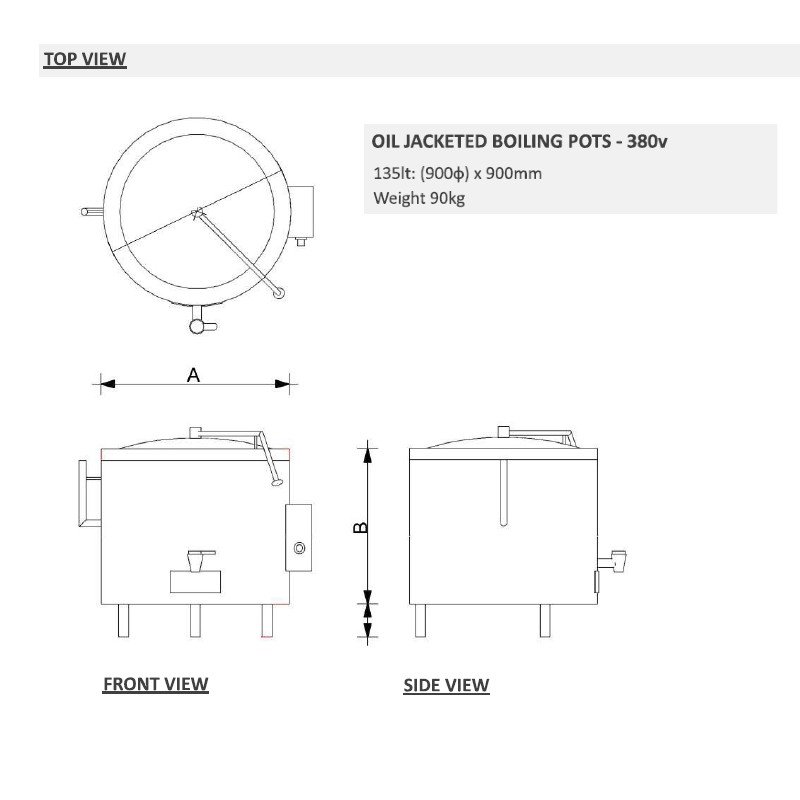 Oil Jacketed Boiling Pot 380v Electric For Sale Caterweb 