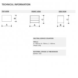 SERVICE COUNTER NEUTRAL NO DOORS - 2