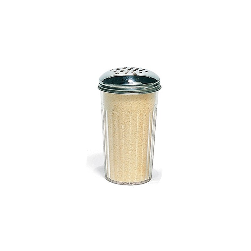 CHEESE SHAKER PLASTIC (CLEAR)- S/STEEL LID - 1