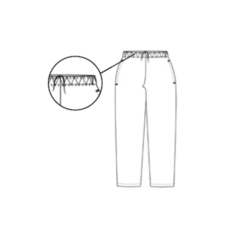 CHEFS UNIFORM BAGGY TROUSERS - DRAW CORD - BLACK - MEDIUM - 1