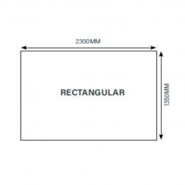 TABLE CLOTH - WHITE - RECTANGULAR 1350 x 2300MM - 1