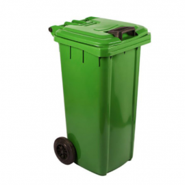MOBILE REFUSE BIN 240lt - GREEN 'ORGANIC WASTE' - 1
