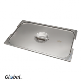 GASTRONORM FOOD PANS - S/STEEL WITH HANDLES -  FULL LID - 1
