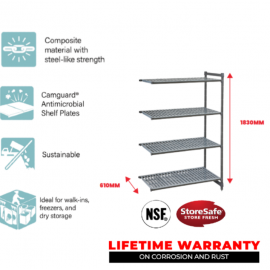 BASICS ADD ON/CORNER UNIT 610MM W X 765MM L X 1830MM H - 1
