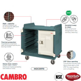 MEAL DELIVERY CART 20 TRAY SLATE BLUE - 1